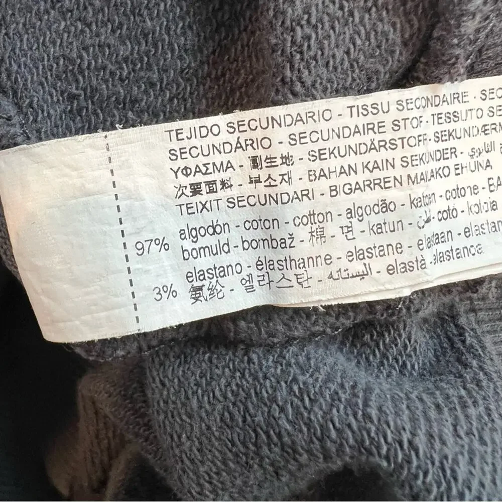 Zara charcoal gray dye star print discovering the space sweatshirt